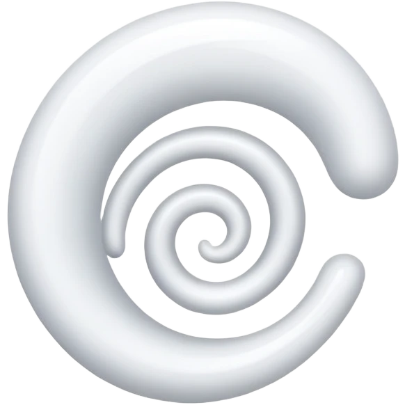 curved swirly white X emoji