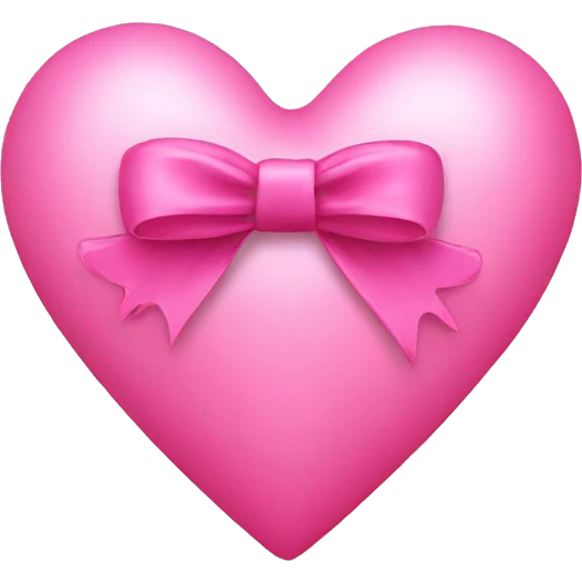 Pink heart with bow emoji