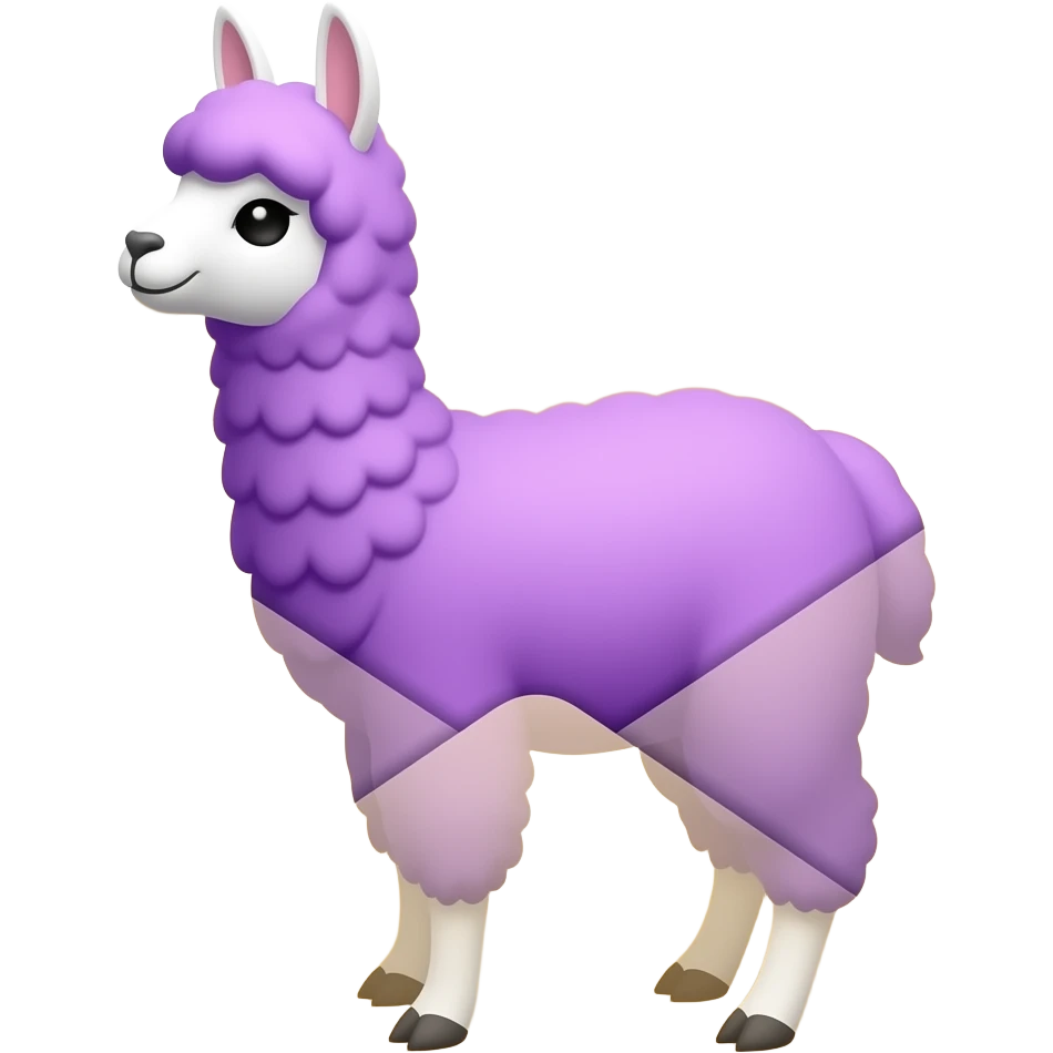 Purple llama inside an envelope emoji