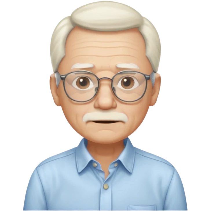 Old man with glasses and white pony tail emoji