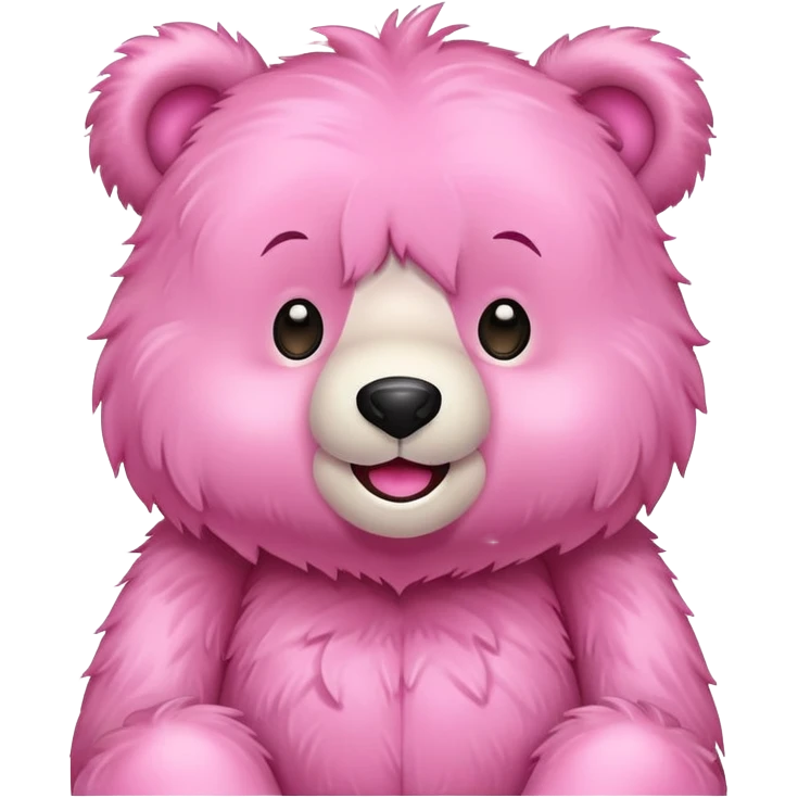 Cute pink bear  emoji