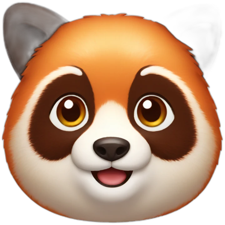 Fat red panda food emoji