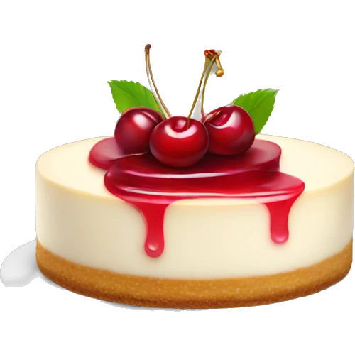 Cherry cheesecake emoji