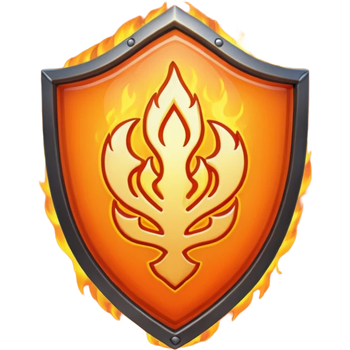 fiery shield emoji