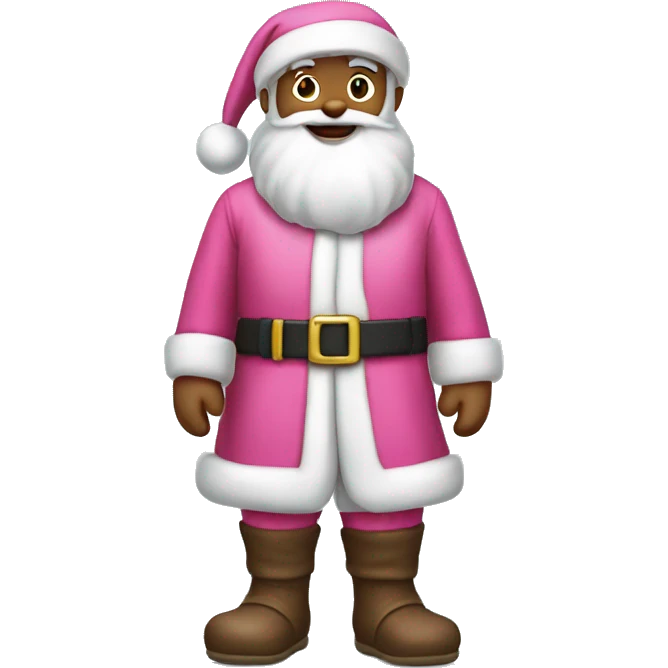 Pink Santa Claus outfit emoji