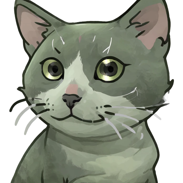 A kitten with gray upper body and white bottom with white paws emoji