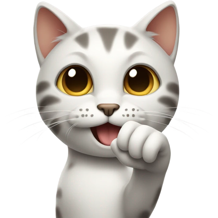 cat with 👌🏽 emoji