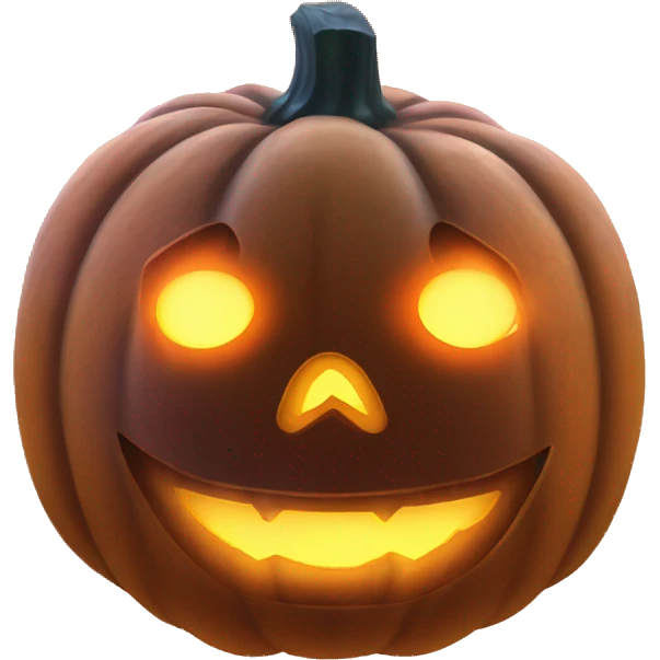 Halloween pumpkin with glowing eyes  emoji