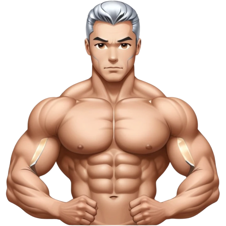 sorayama bodybuilder chrome muscles  emoji