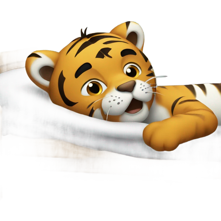 Get well soon said by tiger emoji