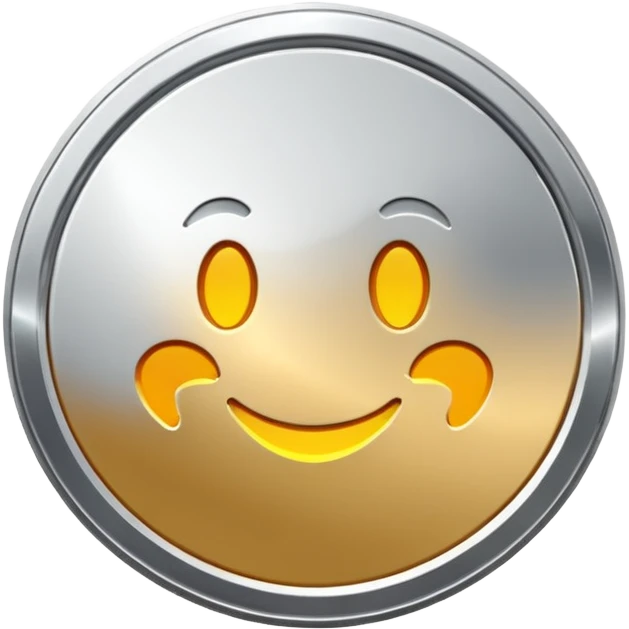 Coin , silver. emoji