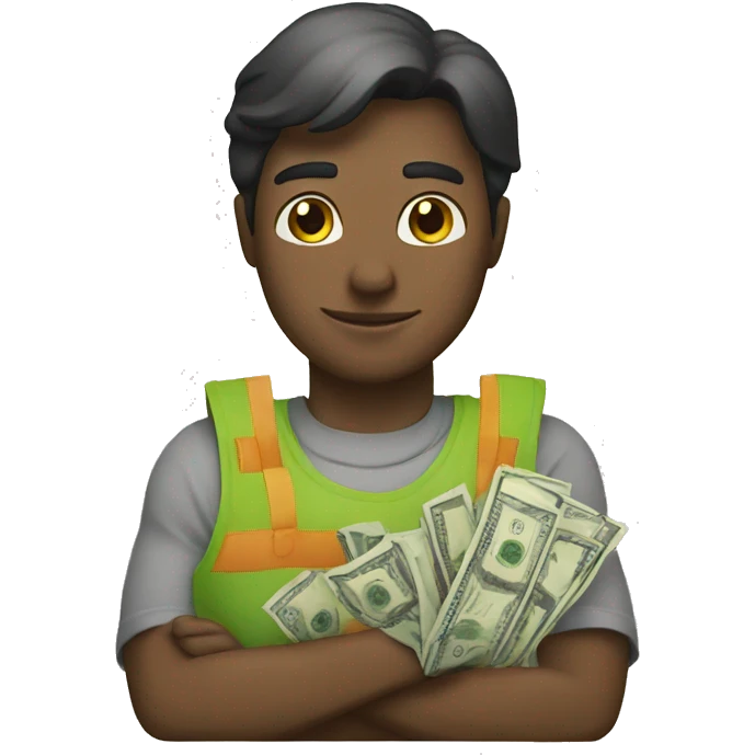 hardworking dollar emoji