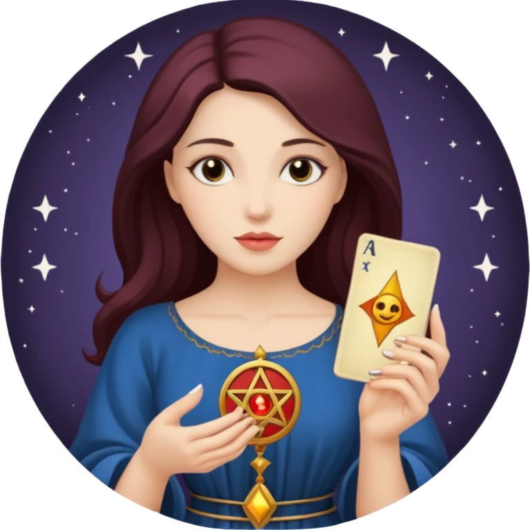 woman has tarot card emoji