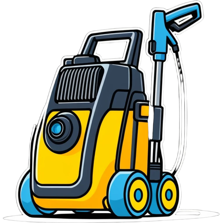 pressure washer, cartoonish sticker style emoji