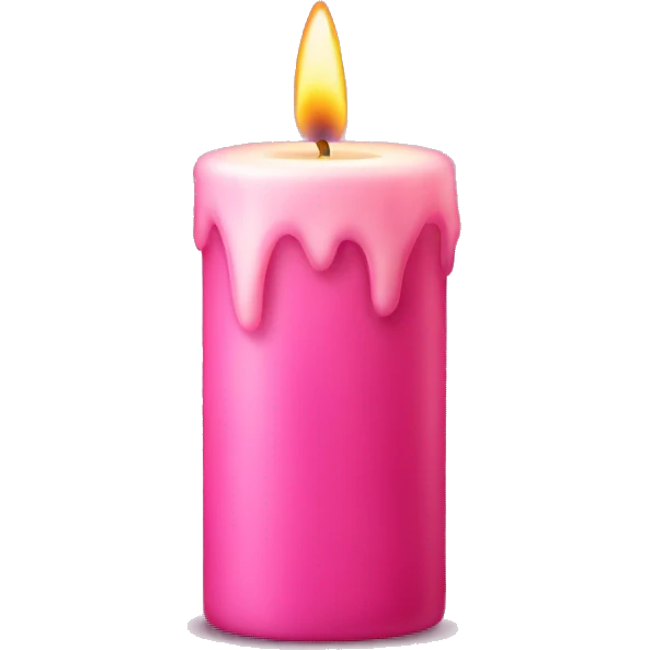 Pink candle  emoji