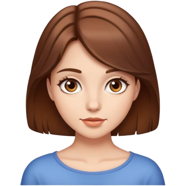 beautiful girl with brown hair emoji