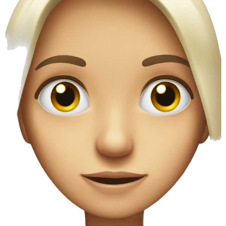 big eye, staring through, smiling without showing teeth emoji