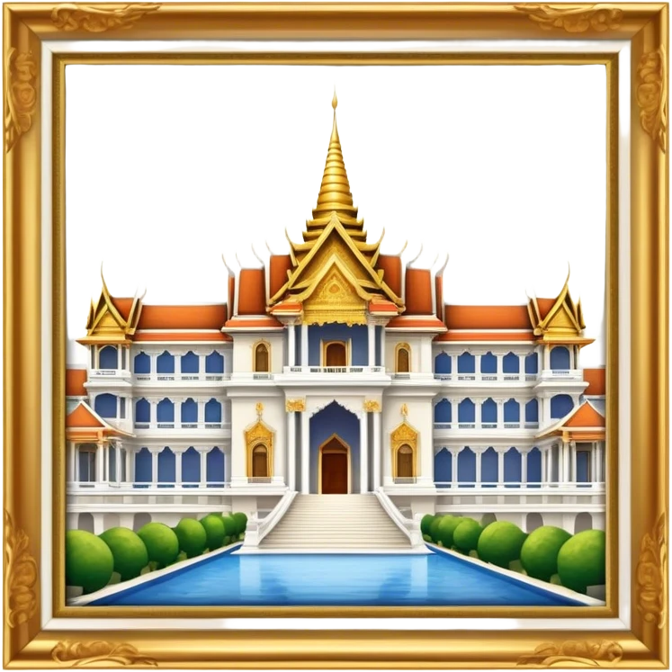 Cinematic Realistic Grand Palace Landmark Emoji, showcasing opulent palace architecture rendered with rich textures and regal, dynamic lighting. emoji