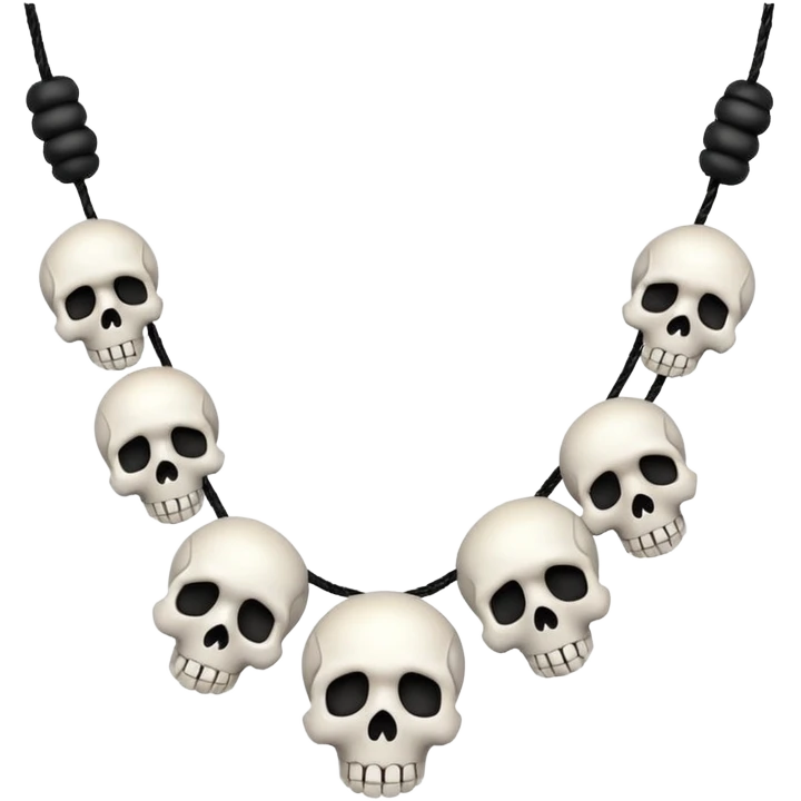 garland made of skul emoji