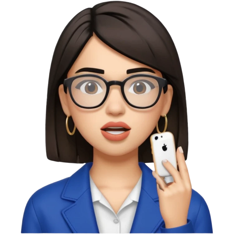 dua lipa with glasses singing emoji