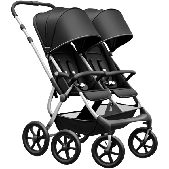 Double stroller black emoji