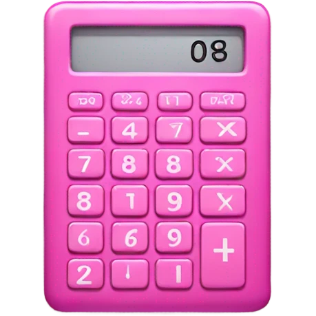 pink calculator emoji