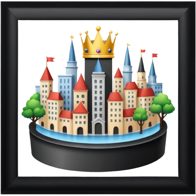 City with a crown emoji