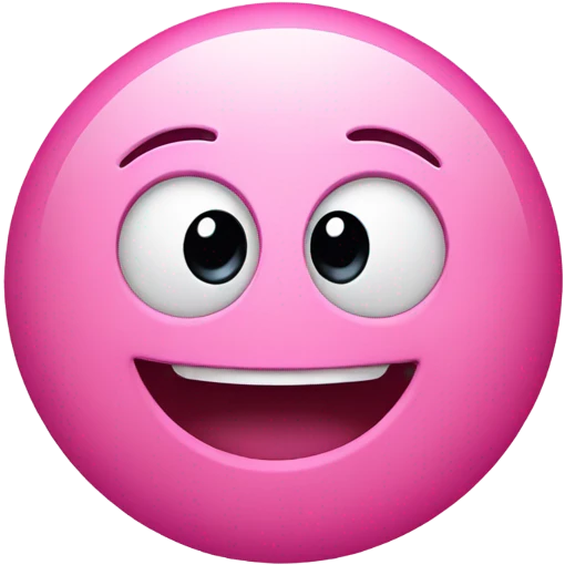 Pink cute emoji face emoji
