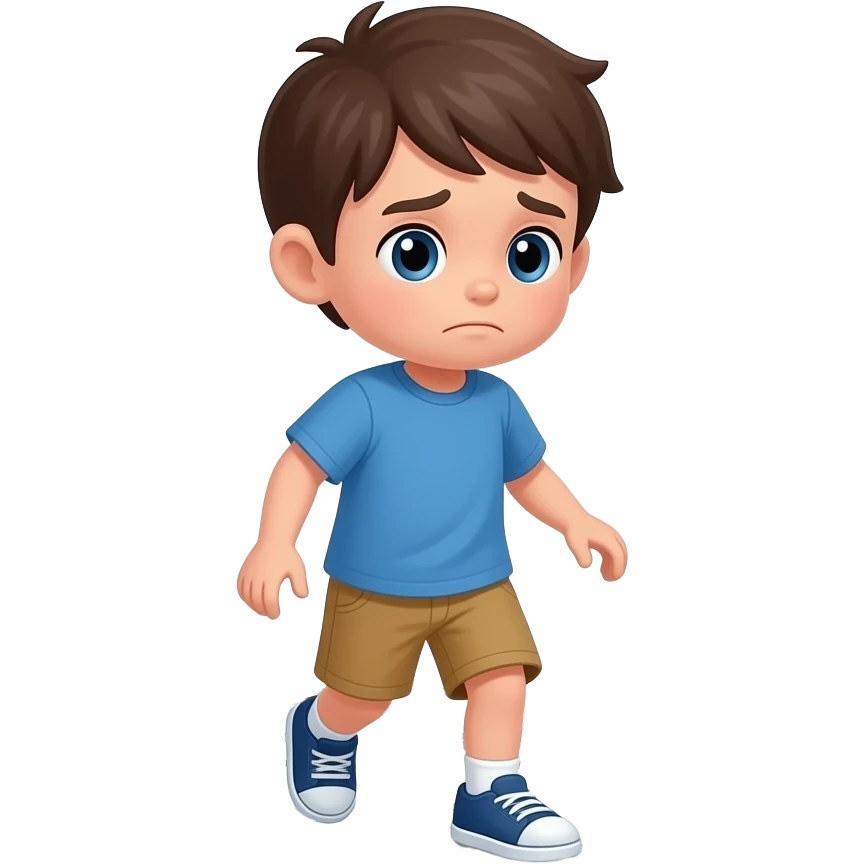 one sad kid playing hopscotch emoji