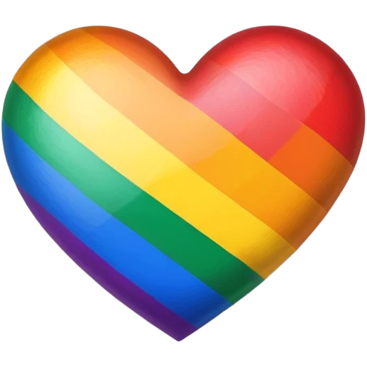 Pride flag heart emoji