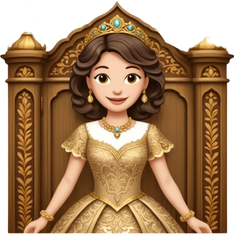 The character in Call Beauty and the Beast: Mrs. Wardrobe emoji