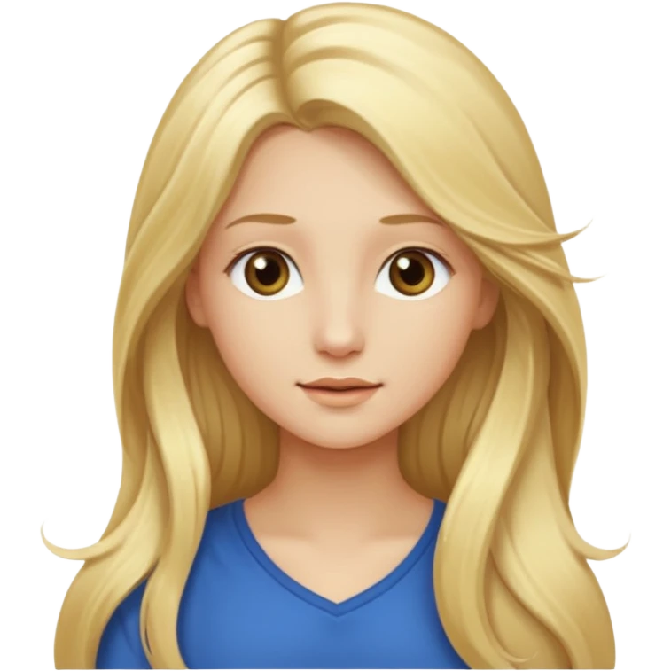 Girl blond long hars  emoji