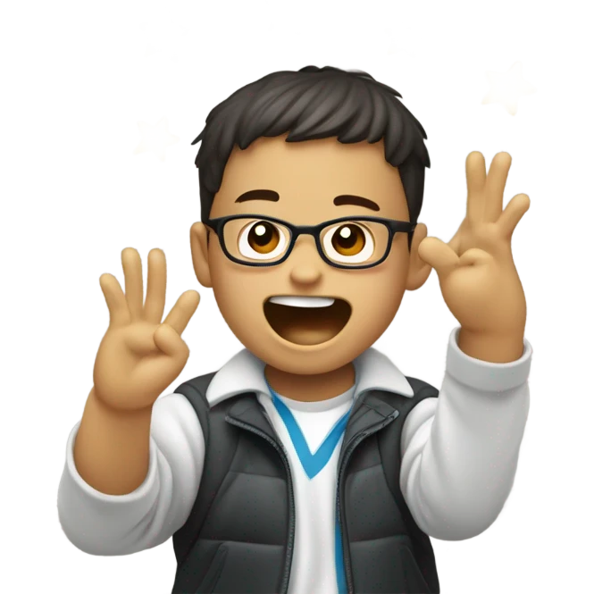 Un niño haciendo el dap  emoji