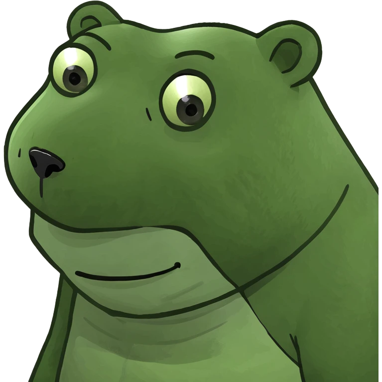 lean bear man emoji