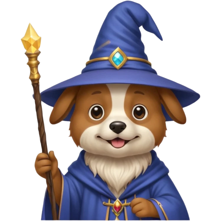 Dog wizard emoji
