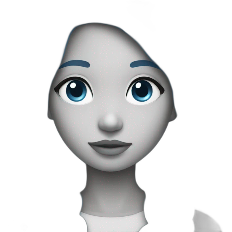 serene blue solo in monochrome emoji