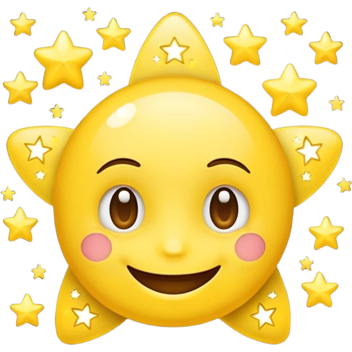emoji face with small stars moving around it emoji