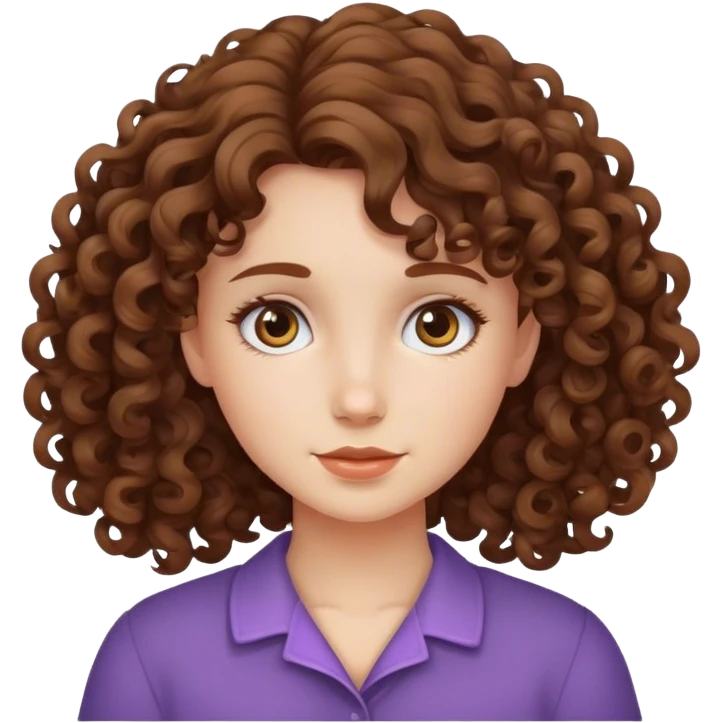 russian curly hair girl  emoji