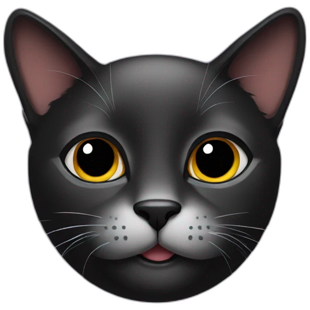 A profile photo of a black cat emoji