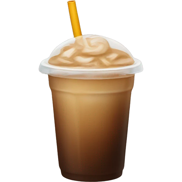 iced coffee with beige straw emoji