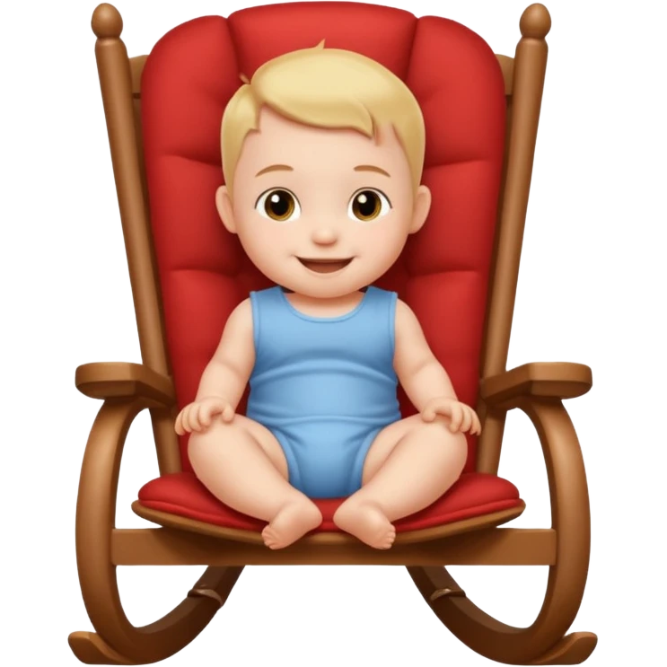 Bebe en silla mecedora  emoji