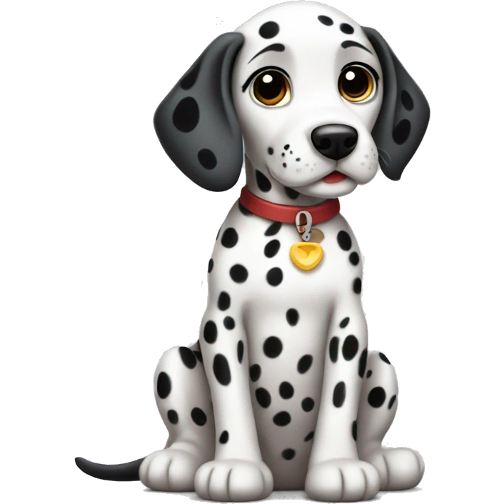 Dalmatian puppy sitting emoji