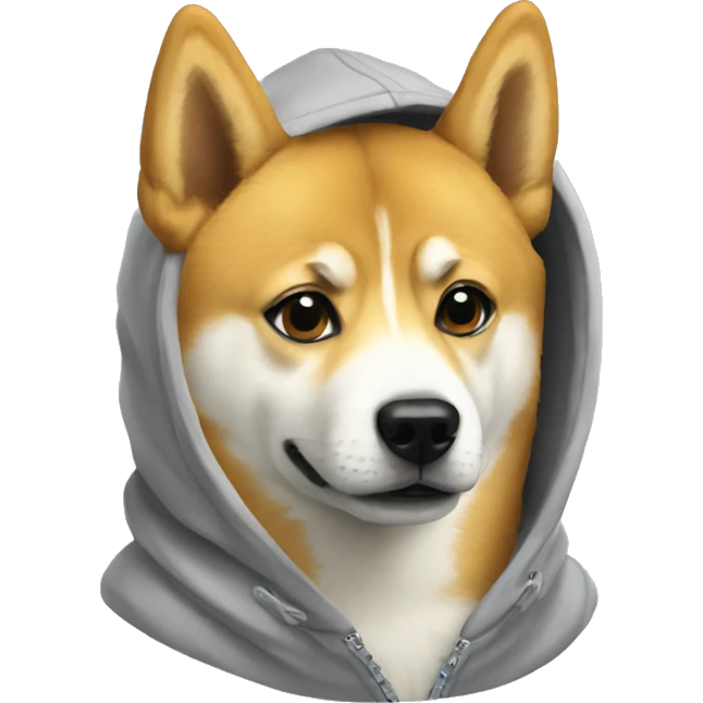 Doge in a hoodie emoji