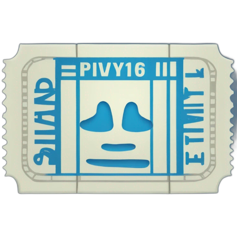 PNG format blue ticket emoji