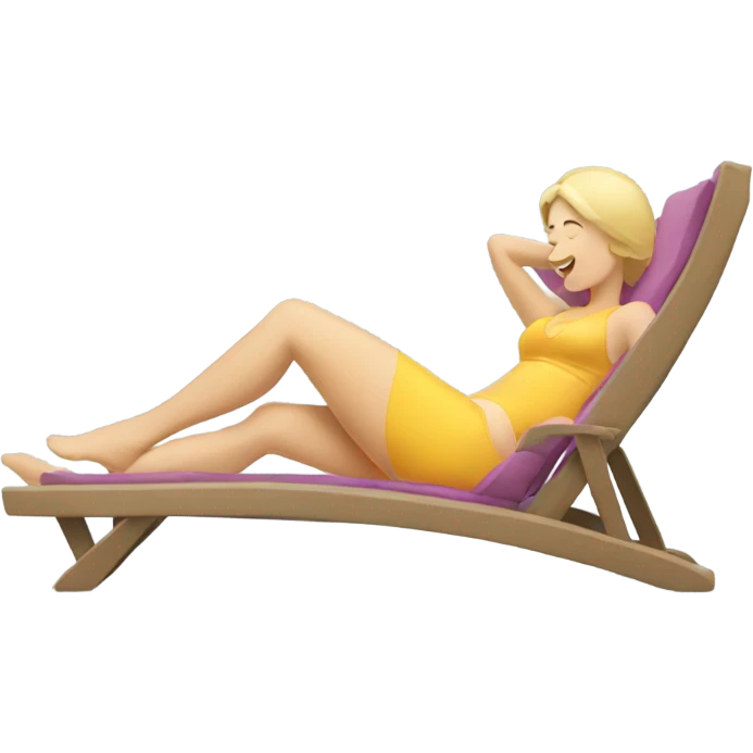 Caucasian ladies ￼laying on the beach  emoji