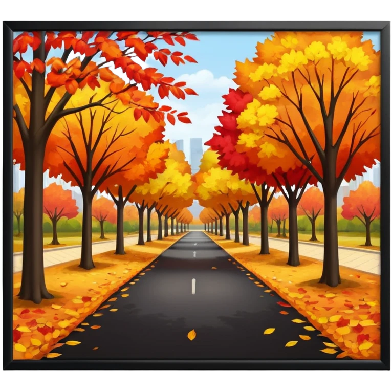 park in autumn emoji