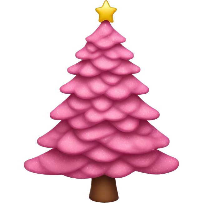 A pink Christmas tree  emoji