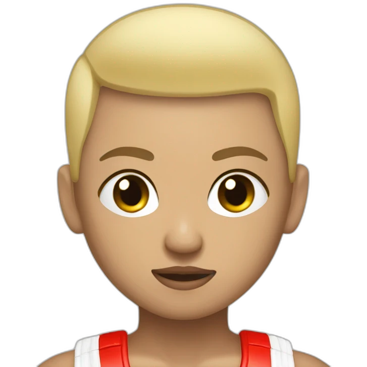 muay thai fighter With bleach blonde buzz cut emoji