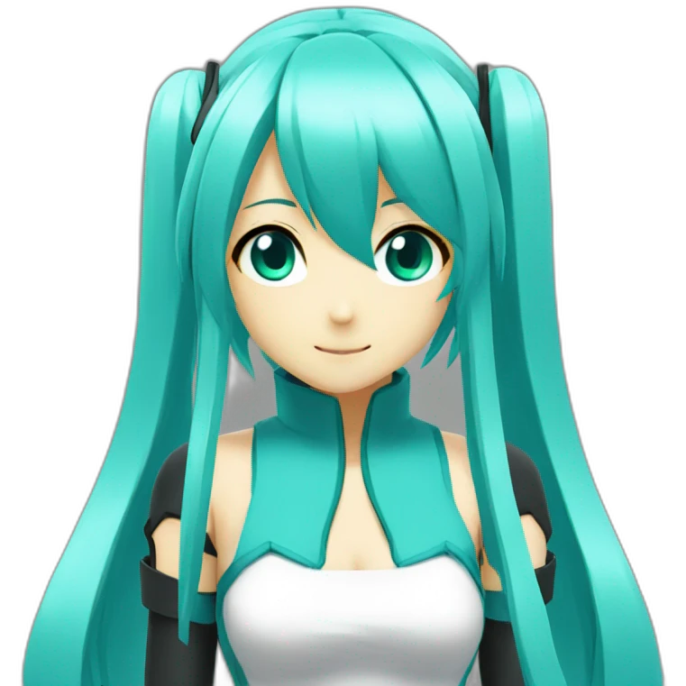 Hatsune miku upper body  emoji