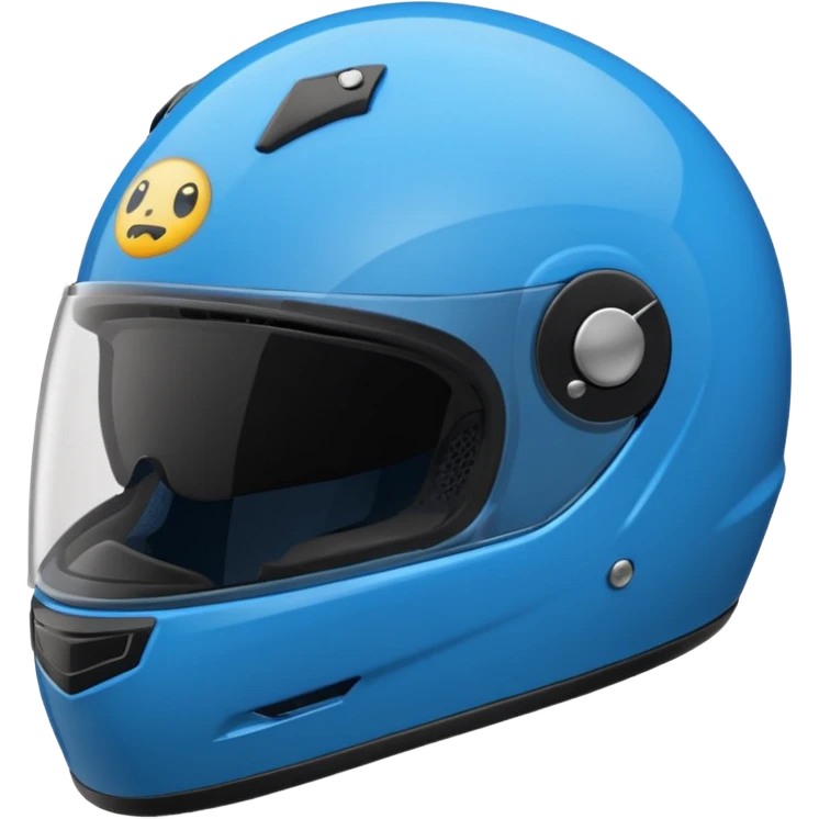 emoji capacete de moto azul emoji